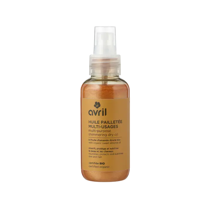 Huille pailletée multi-usages 100ml Avril