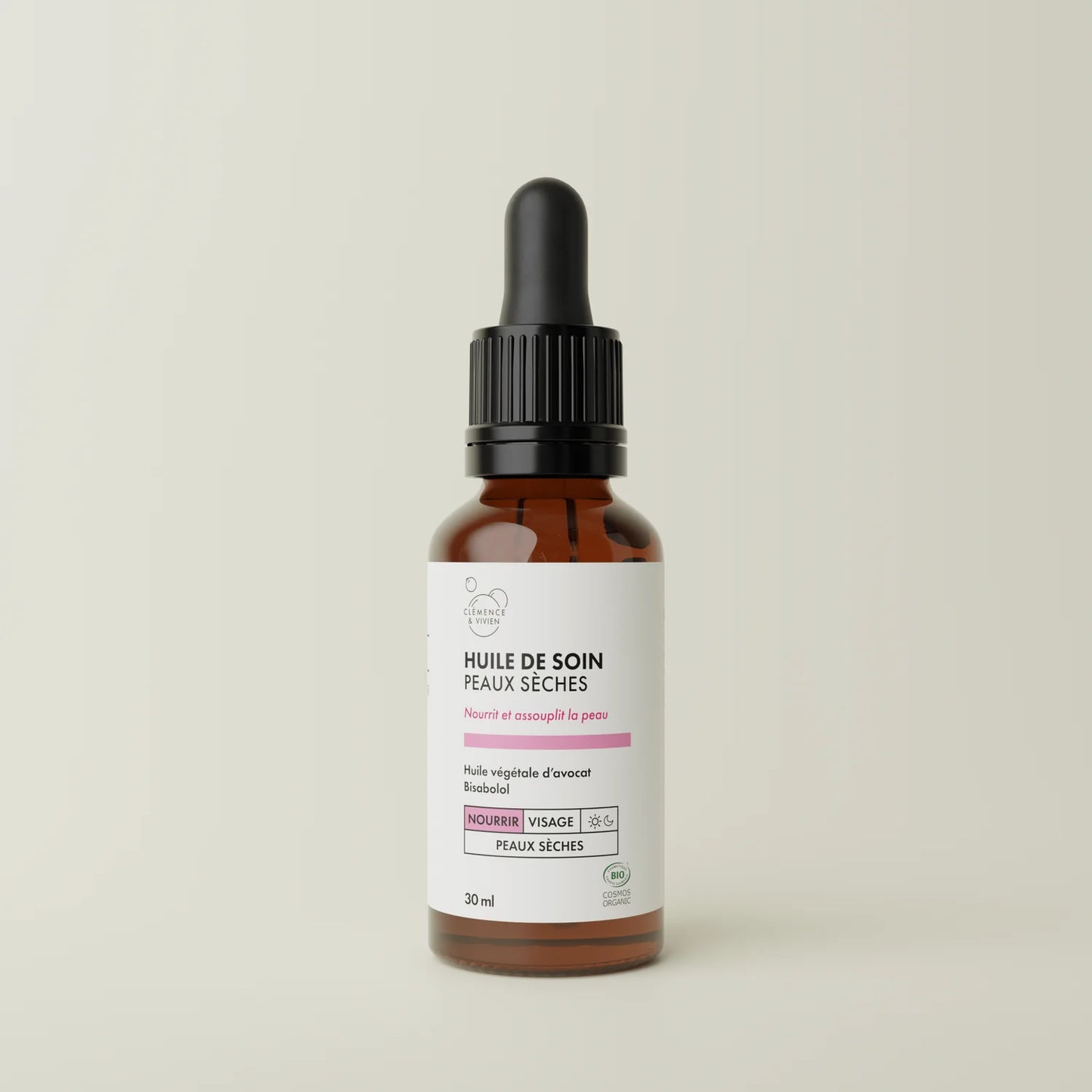 Huile de soin peaux sèches 30ml Clémence et Vivien
