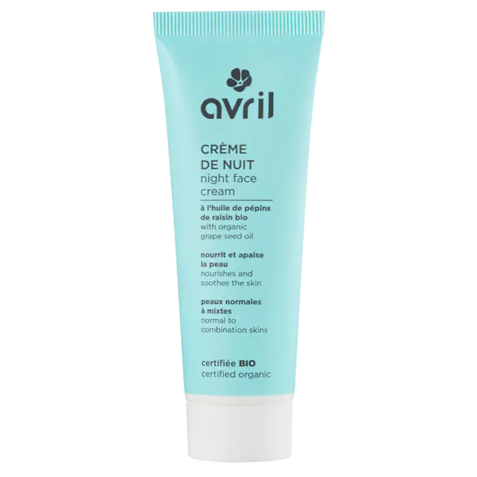 Crème de nuit peaux normales à mixtes 50ml Avril