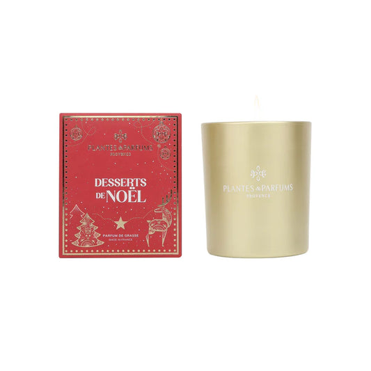 Bougie parfumée Desserts de Noël 180g Plantes et Parfums