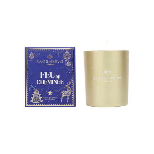Bougie parfumée Feu de cheminée 180g Plantes & Parfums