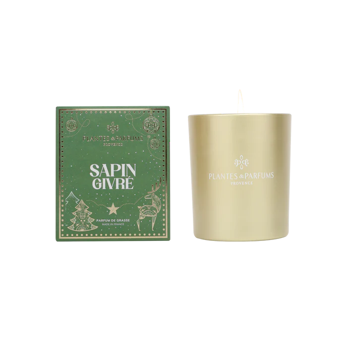 Bougie parfumée Sapin givré 180g Plantes & Parfums