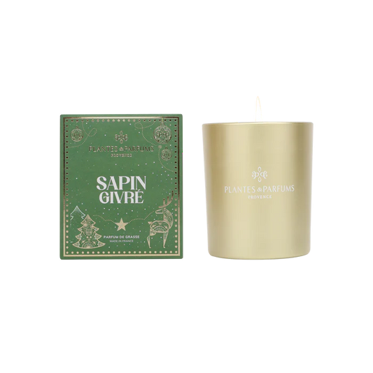 Bougie parfumée Sapin givré 180g Plantes & Parfums