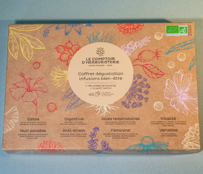 Coffret dégustation 48 infusettes Comptoir d'Herboristerie
