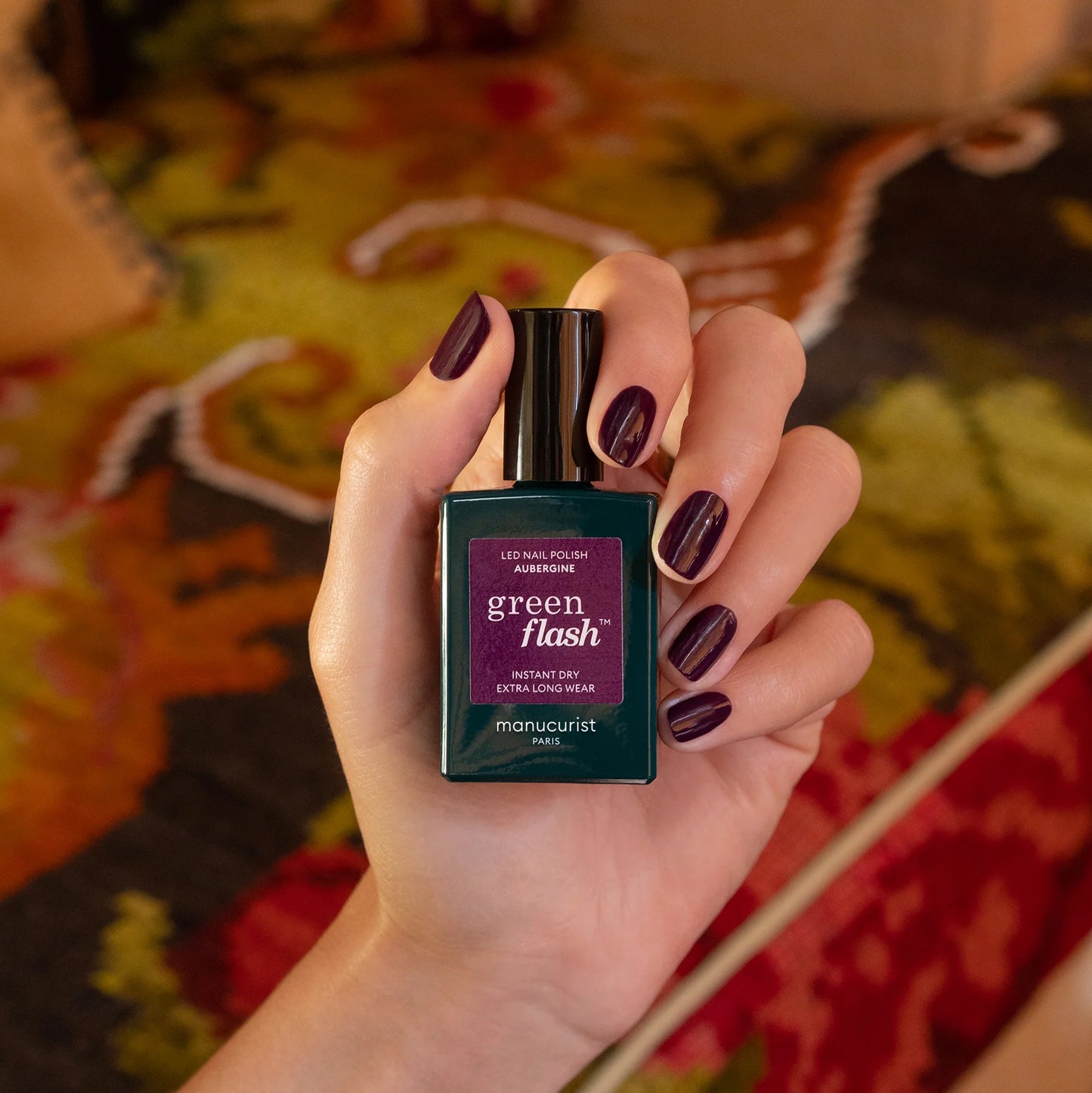 Vernis Aubergine 15ml Manucurist (vernis simple ou Green Flash)