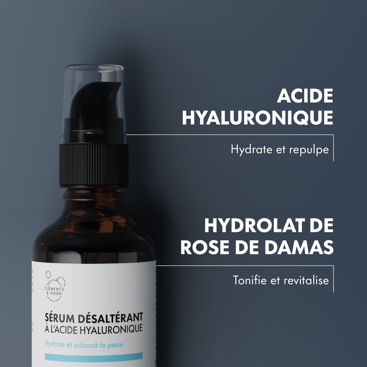 Sérum désaltérant à l’acide hyaluronique 50ml Clémence et Vivien