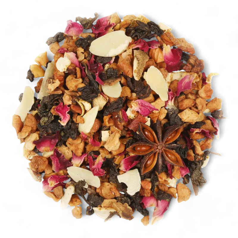 Thé Oolong de Noël Abricot, Héliotrope et Mandarine - La Féérie des Lutins