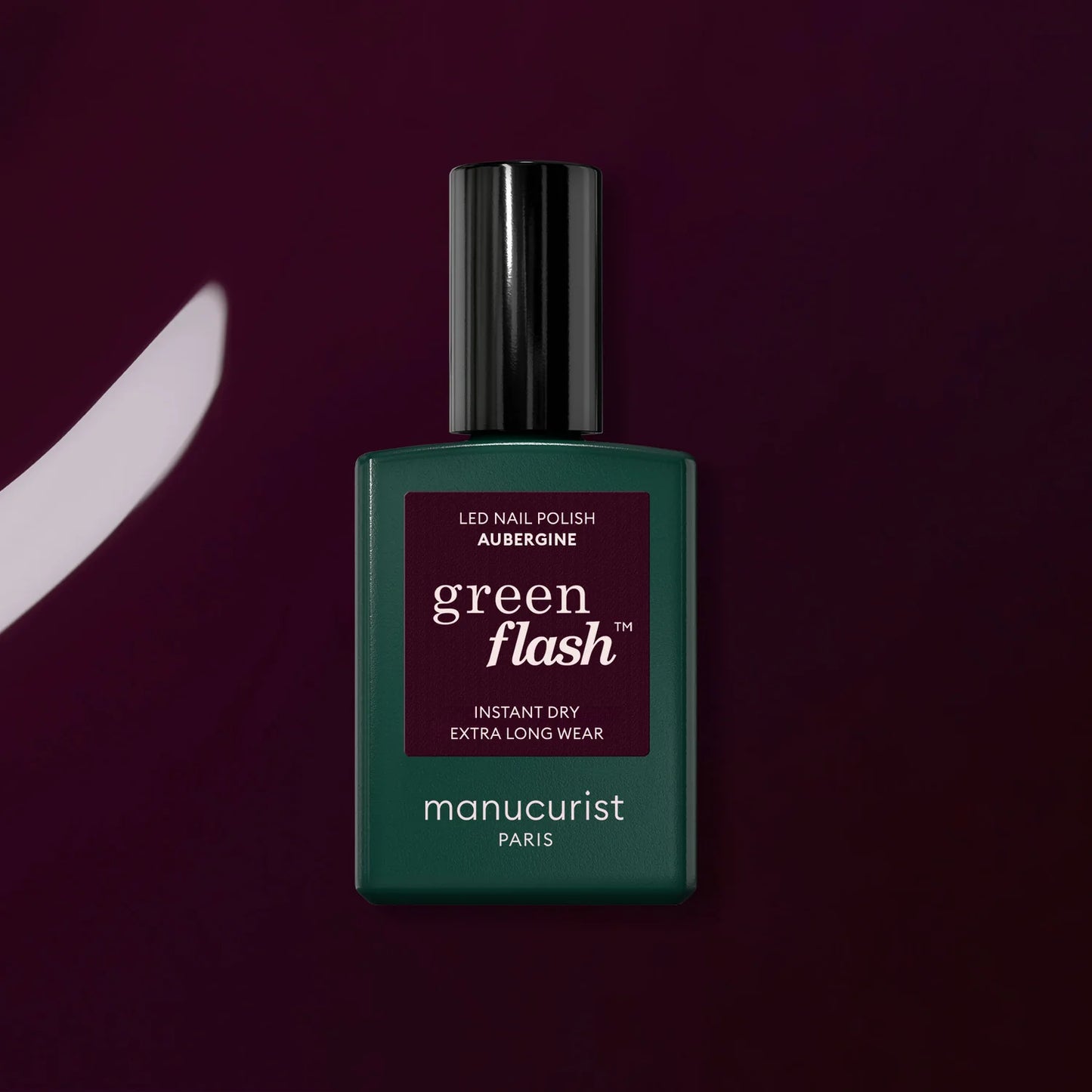Vernis Aubergine 15ml Manucurist (vernis simple ou Green Flash)