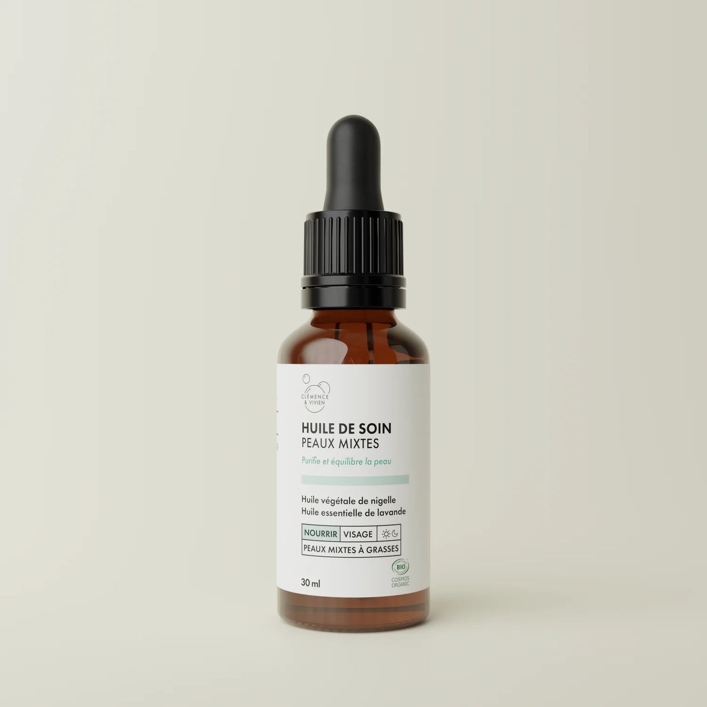 Huile de soin peaux mixtes 30ml Clémence et Vivien
