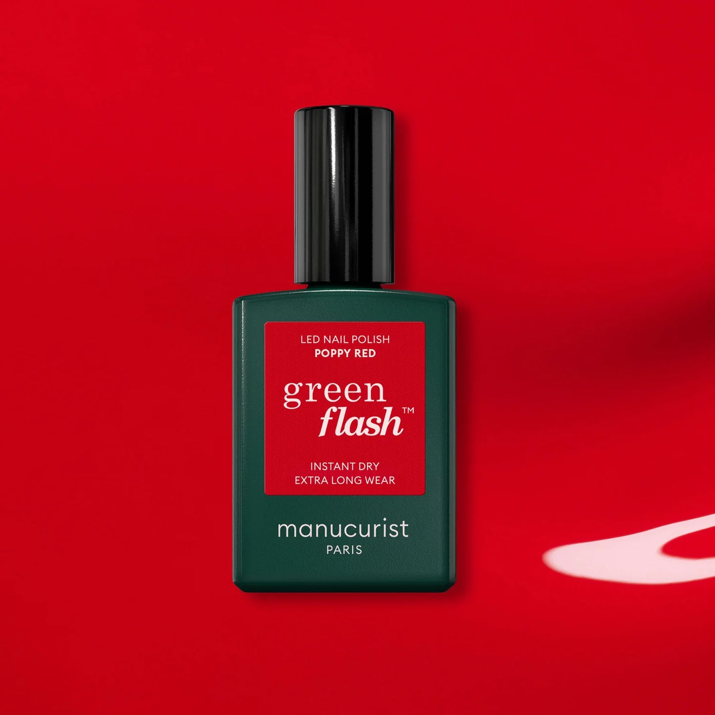 Vernis Poppy Red 15ml Manucurist (vernis simple ou Green Flash)