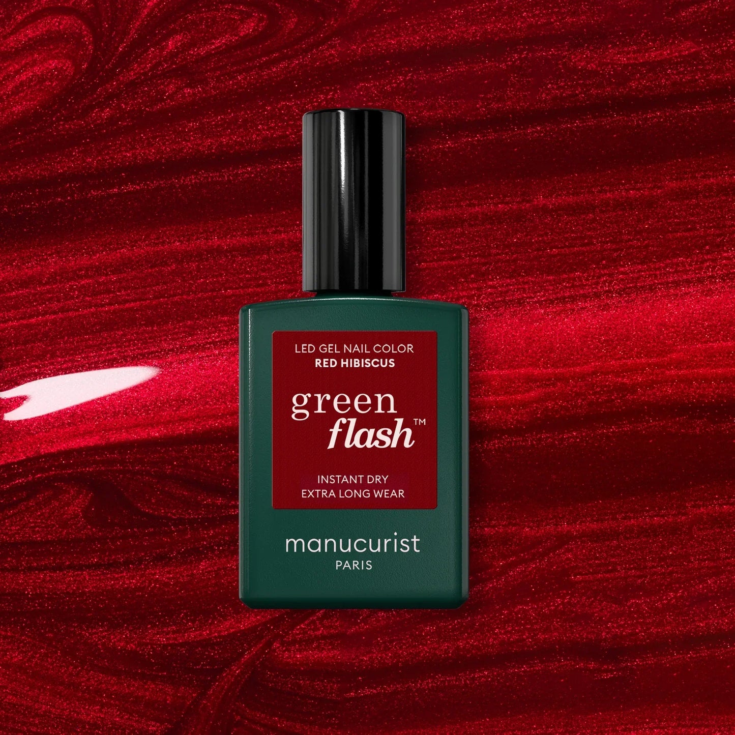 Vernis Red Hibiscus 15ml Manucurist (vernis simple ou Green Flash)