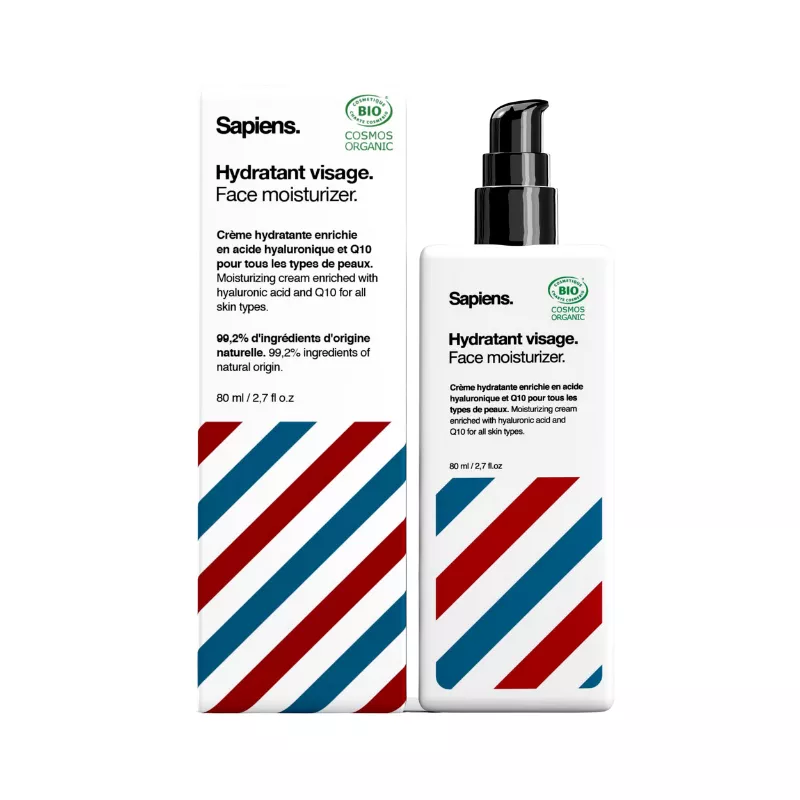 Crème Hydratante Visage & Barbe 80ml Sapiens. - Boutique essentielle